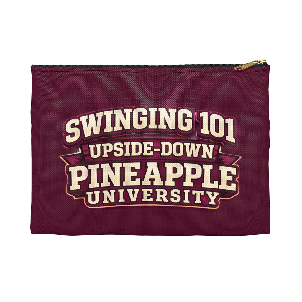 Accessory Pouch — Swinging 101 Maroon Makeup & Travel Zip Pouch