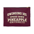 Accessory Pouch — Swinging 101 Maroon Makeup & Travel Zip Pouch