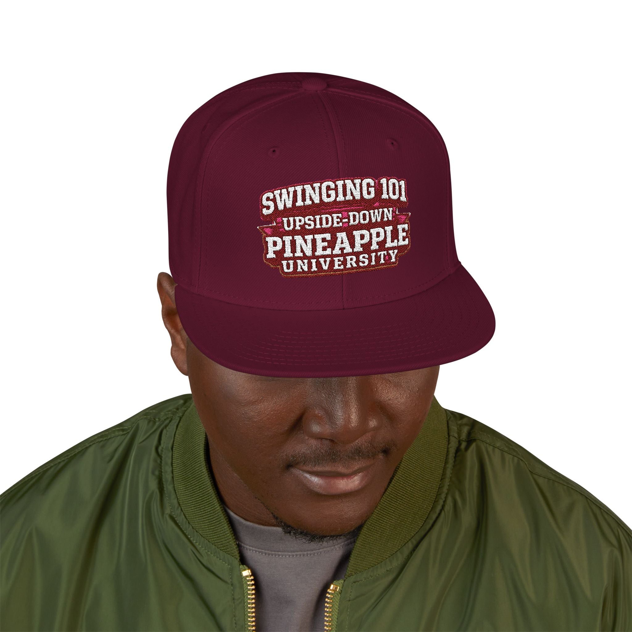 Embroidered Swinging 101 University Snapback Hat — Urban College-Style
