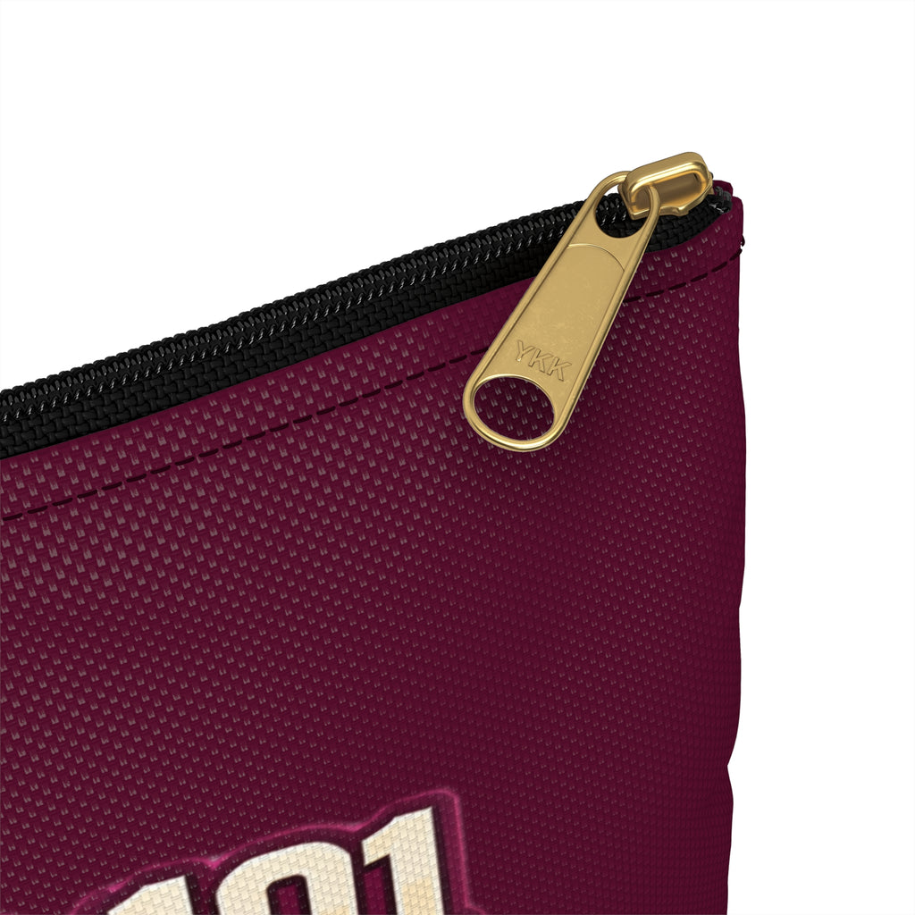 Accessory Pouch — Swinging 101 Maroon Makeup & Travel Zip Pouch