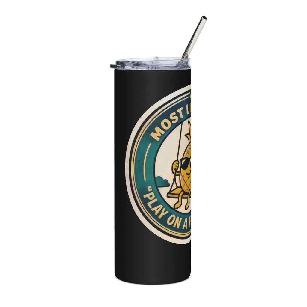 Playful Pineapple — 20oz Stainless Tumbler Travel Cup