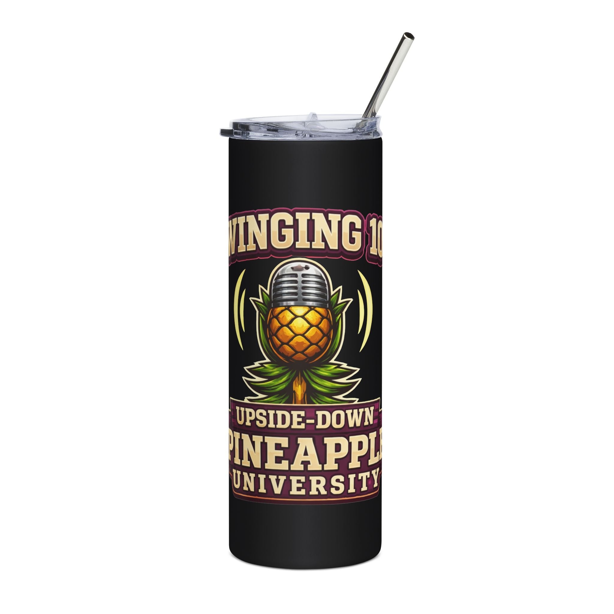 Pineapple University 20oz Stainless Tumbler — 'Upside-Down Pineapple' Cocktail & Travel Cup