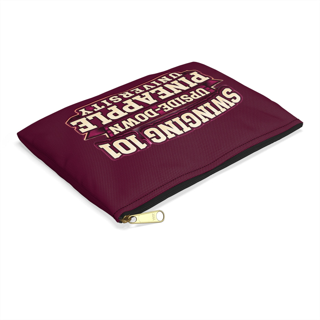 Accessory Pouch — Swinging 101 Maroon Makeup & Travel Zip Pouch