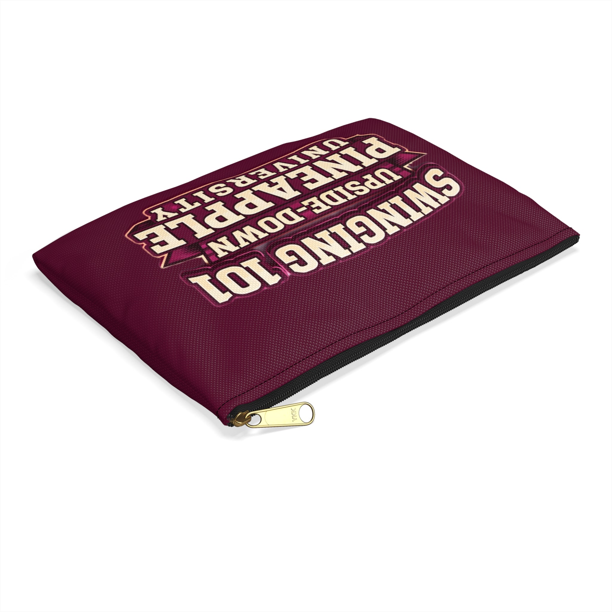Accessory Pouch — Swinging 101 Maroon Makeup & Travel Zip Pouch