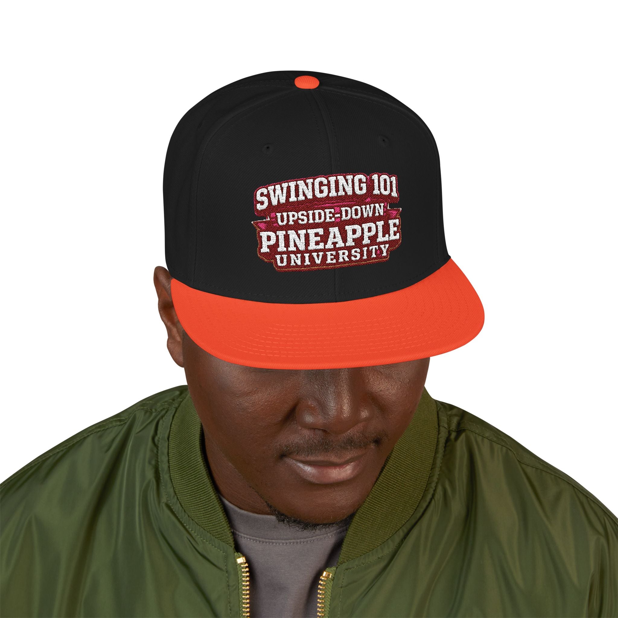 Embroidered Swinging 101 University Snapback Hat — Urban College-Style