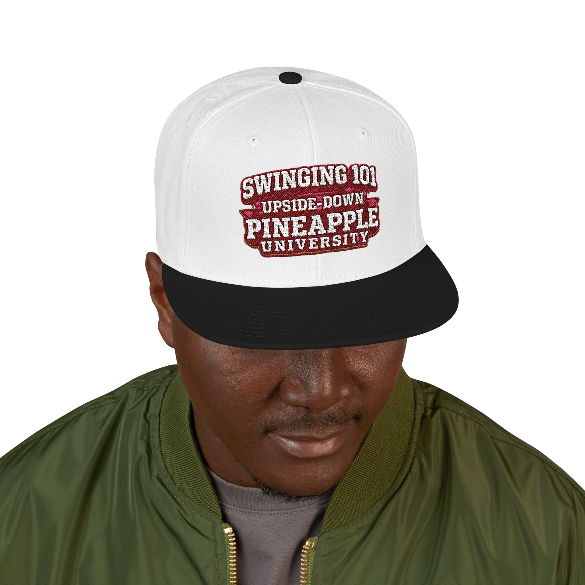 Embroidered Swinging 101 University Snapback Hat — Urban College-Style