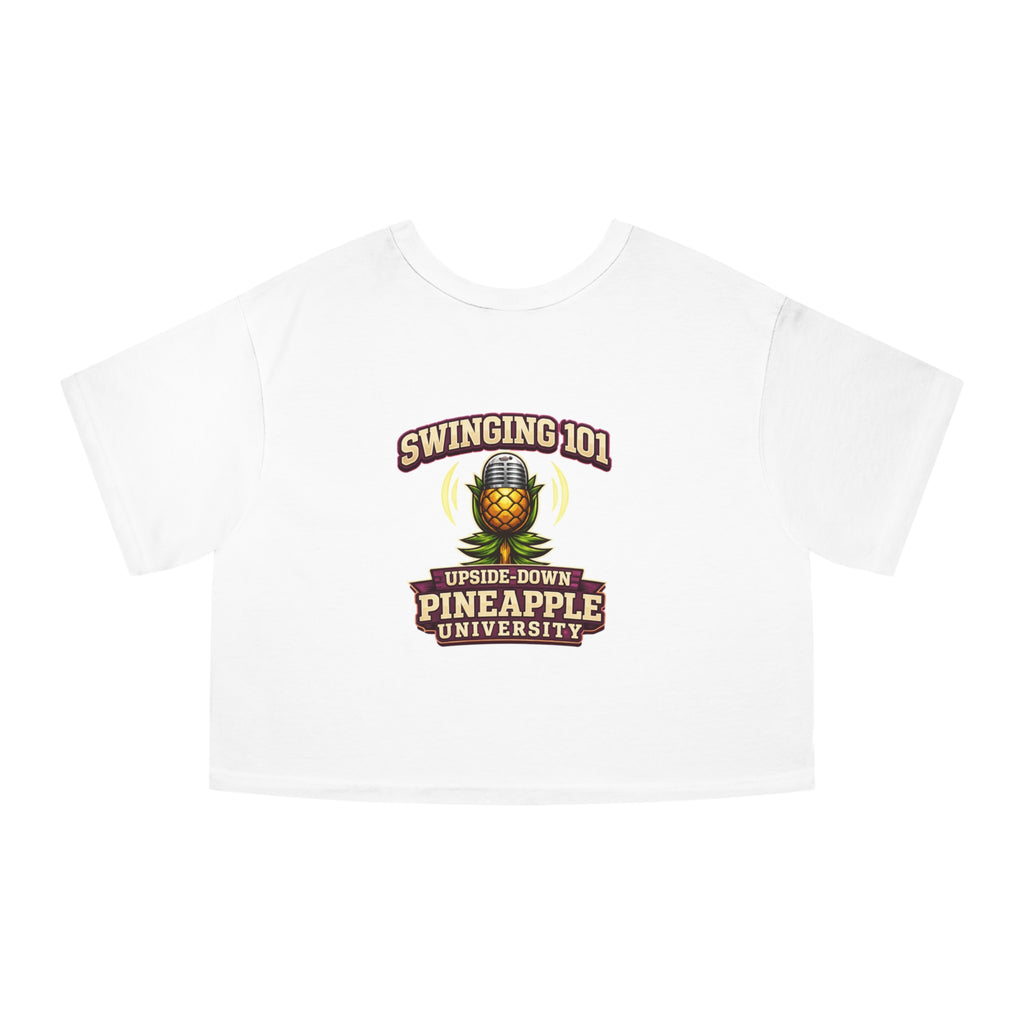 Cropped T-Shirt — 'Most Likely to Play on a First Date' Pineapple Graphic