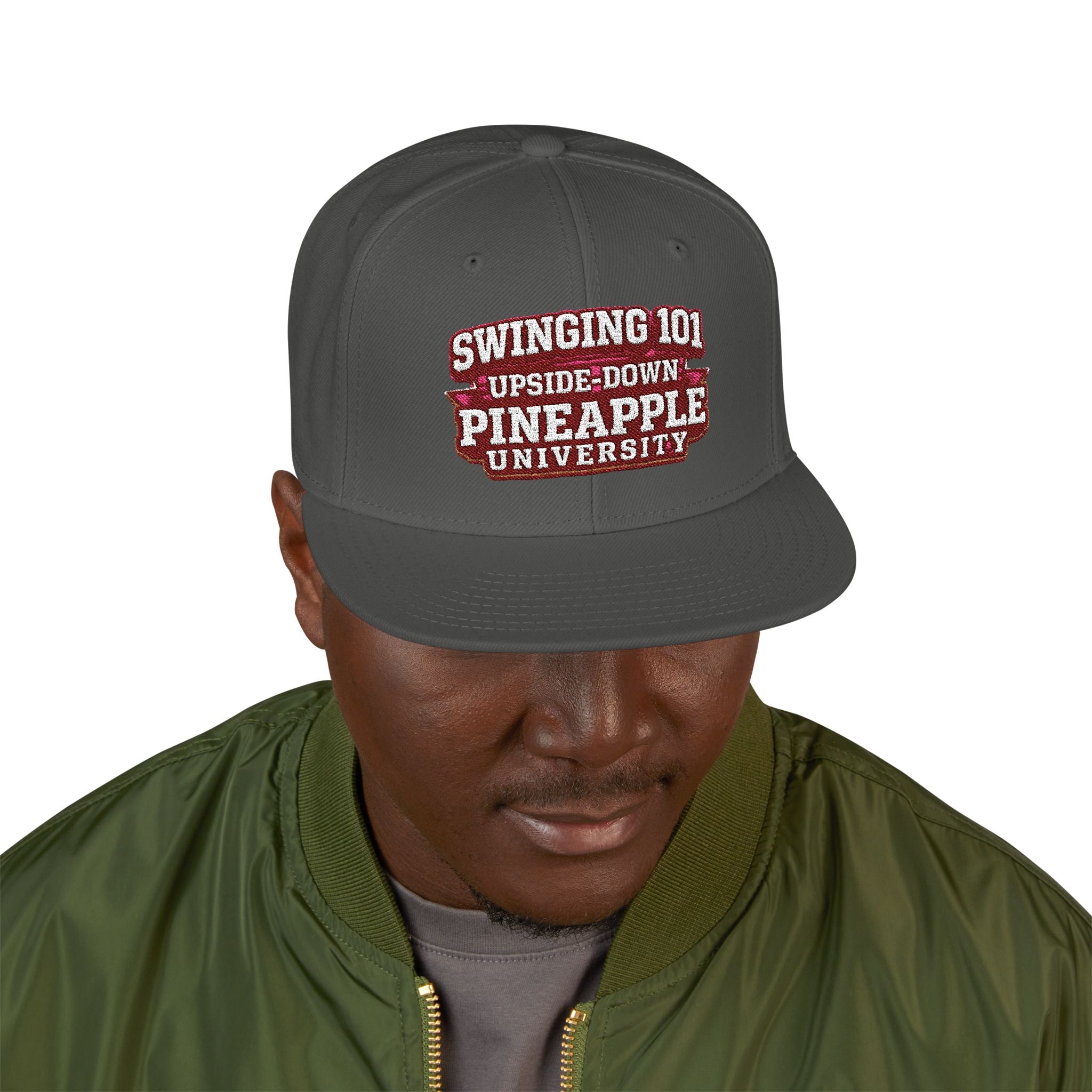 Embroidered Swinging 101 University Snapback Hat — Urban College-Style