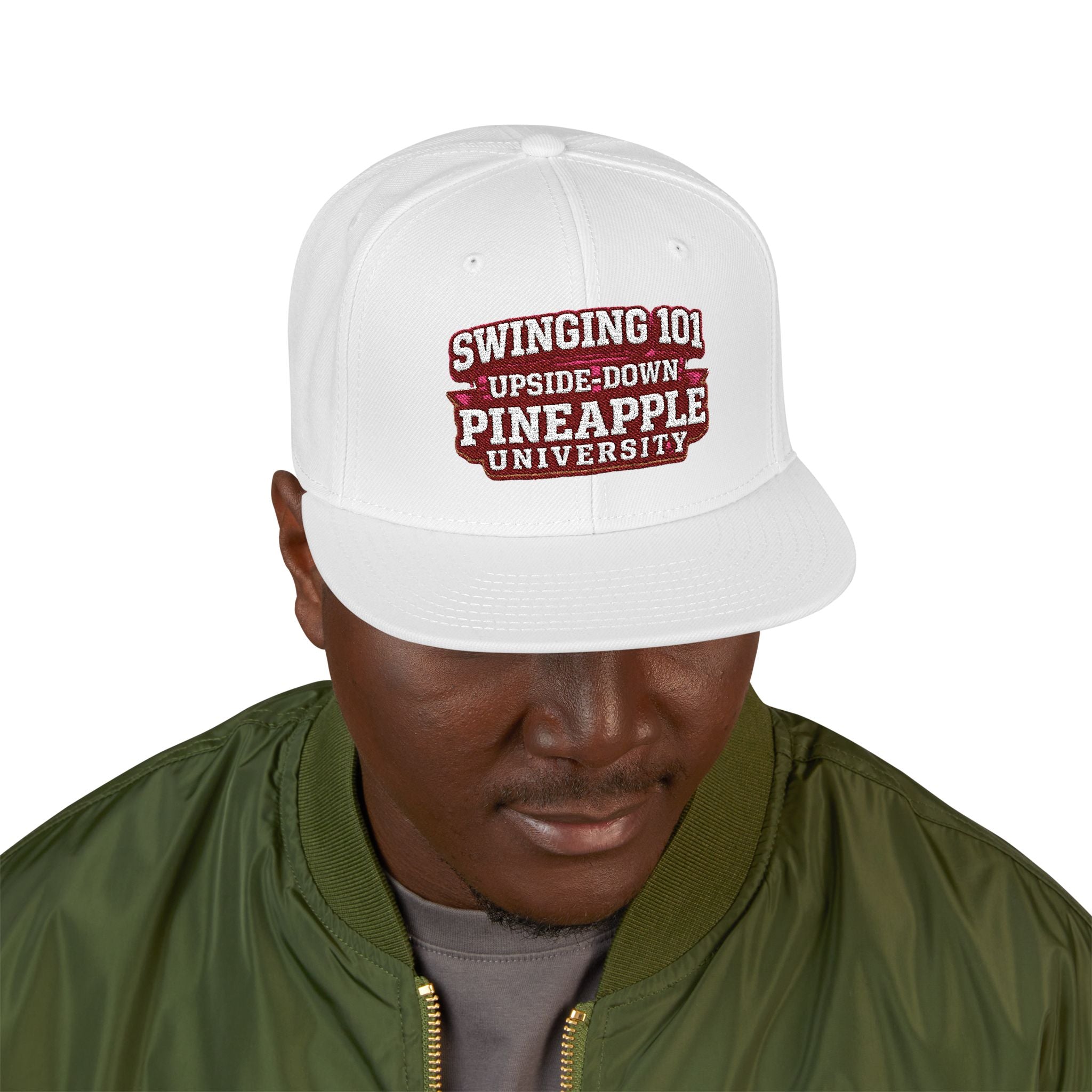 Embroidered Swinging 101 University Snapback Hat — Urban College-Style