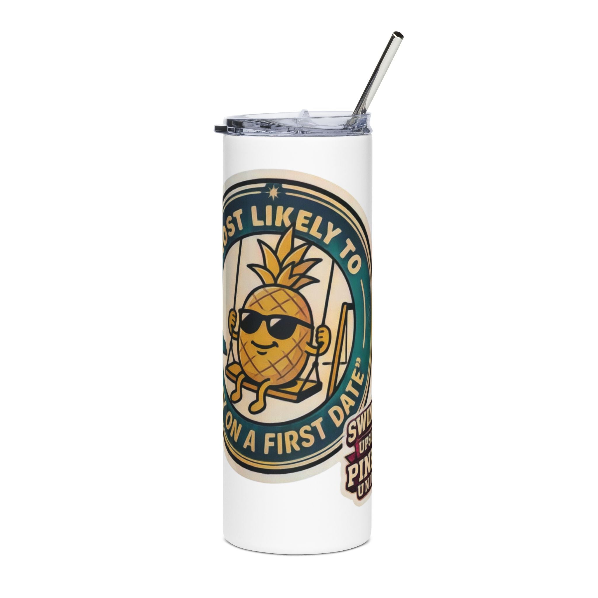 Playful Pineapple — 20oz Stainless Tumbler Travel Cup
