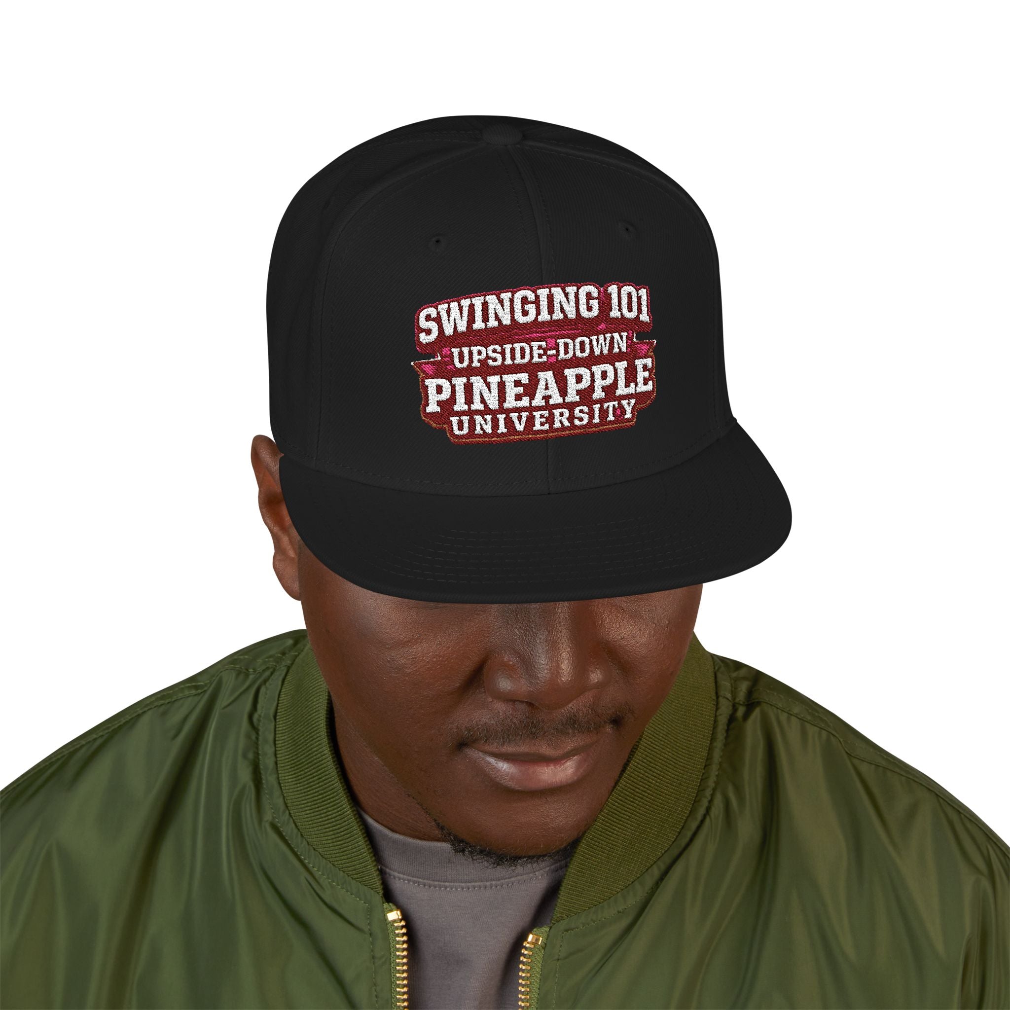 Embroidered Swinging 101 University Snapback Hat — Urban College-Style
